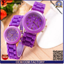 Yxl-786 Promotion Geneva Slap Elite Silicone Quartz Montres pour Femme